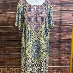 Chico's Vibrant Patterned Midi Dress